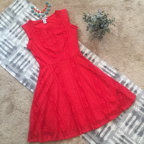 Bar III Dresses & Skirts - Bar III Coral Lace Dress